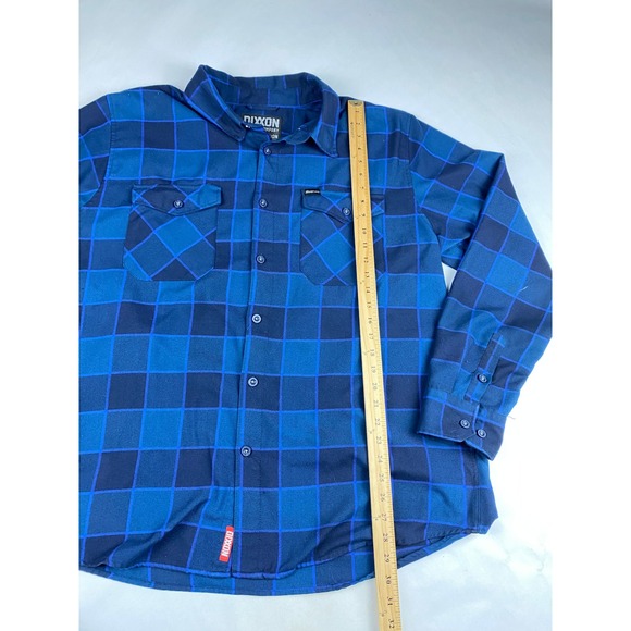 Dixxon Snap On Flannel Shirt Men's Size 2X Blue Plaid - Picture 11 of 15